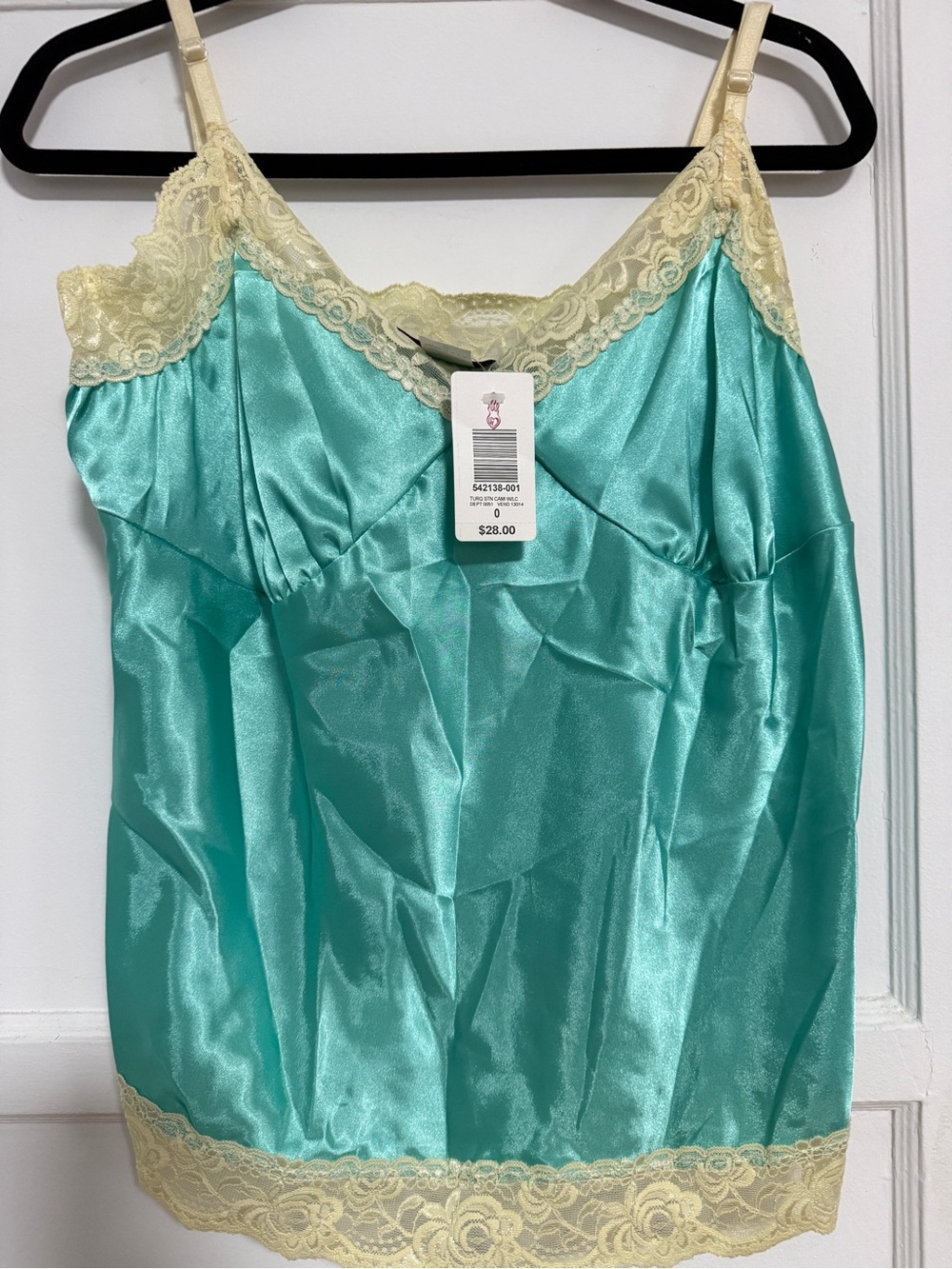 Vintage TorridTeal  Lace Trim Camisole Sz 0